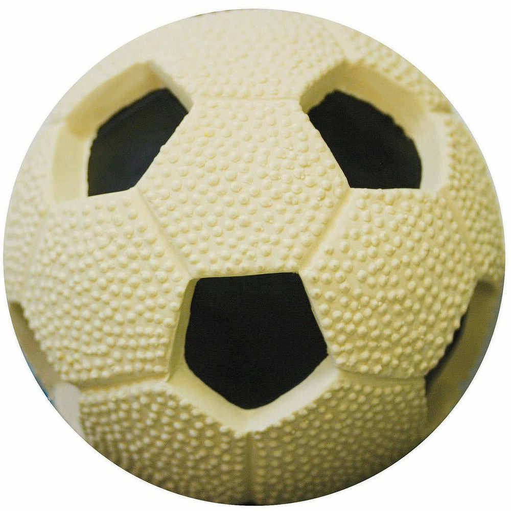 Balle de foot en latex naturel pour chiens non sonore