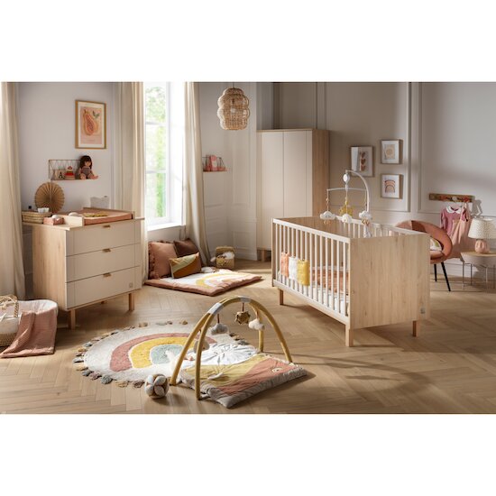 Solène Lit 70x140 évolutif   Beige cendré        70 x 140 cm   de               Sauthon Baby's Sweet Home