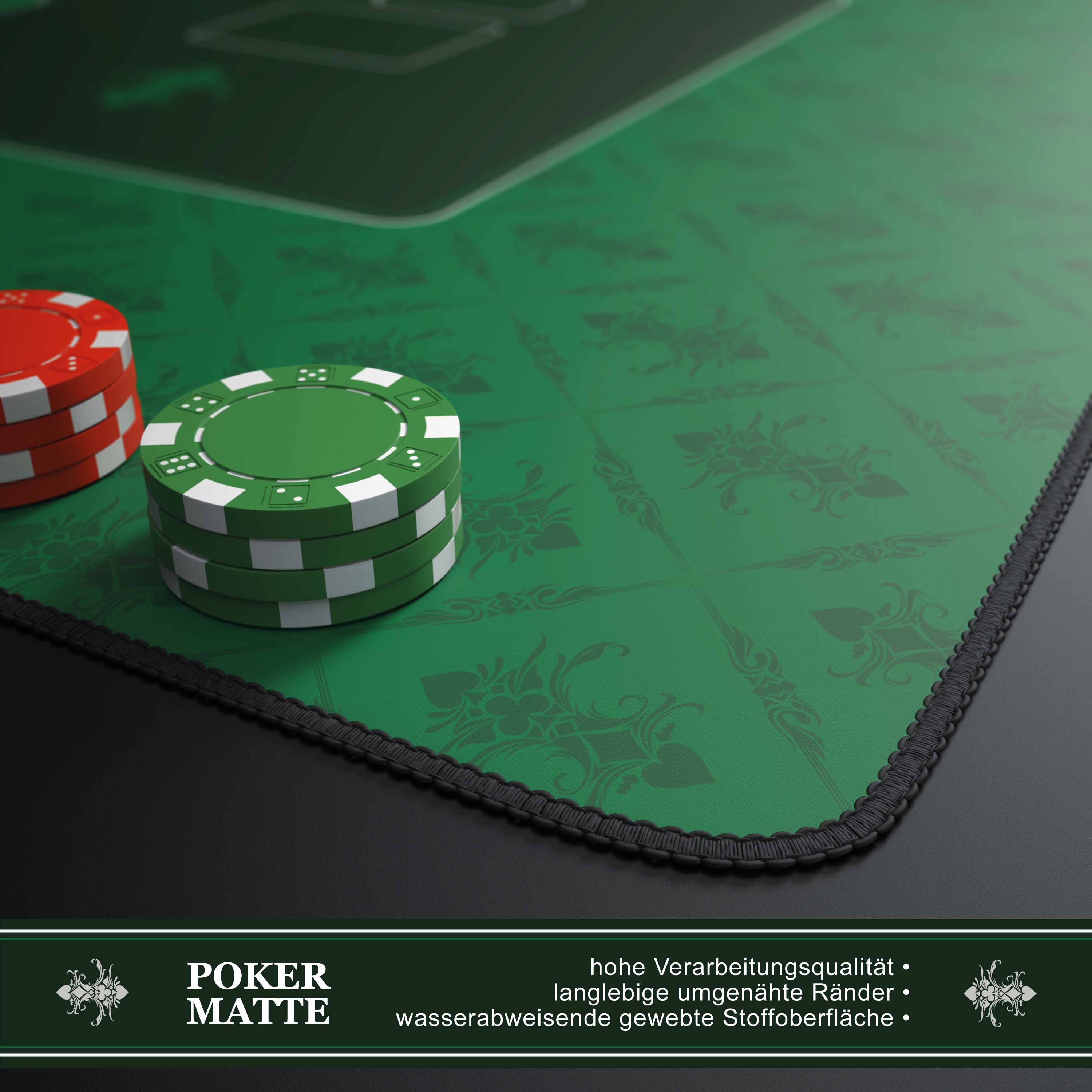 CSL Pokermatte XL Tischauflage für Poker 100 x 60cm / Kartenspiel Matte / Pokertisch Auflage