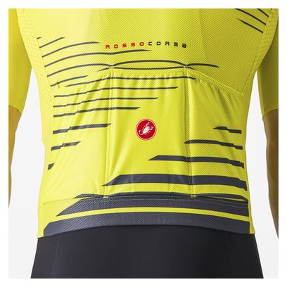 Maillot Manches Courtes Castelli Climber's 4.0 Jaune/Bleu