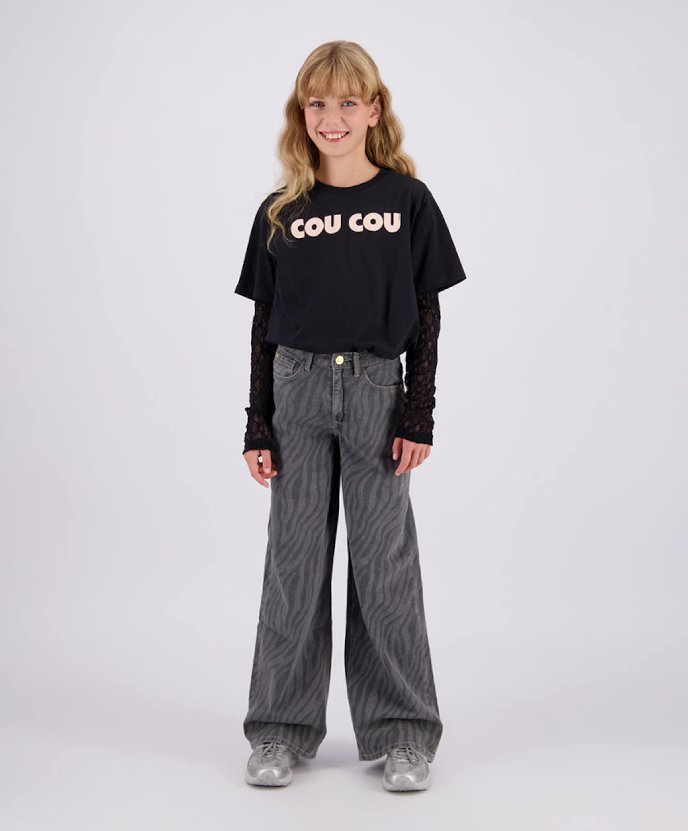 Raizzed Monaco Zebra meisjes jeans grijs