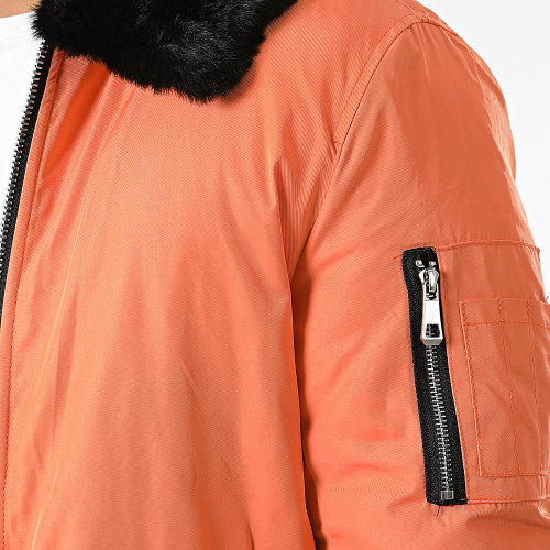 Veste Bomber Col Mouton 5053 Orange