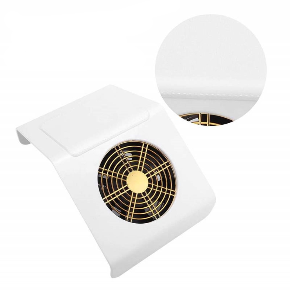 (30W) Nagelstaubsauger Tischabsaugung Nagel Staubsammler für die Maniküre - Weiss / Gold