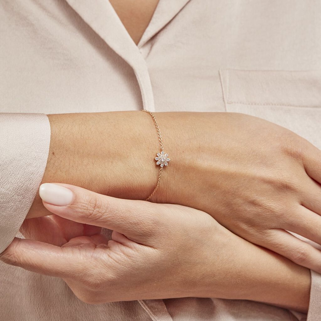 Bracelet Plaqué Or Sadoth Oxydes De Zirconium