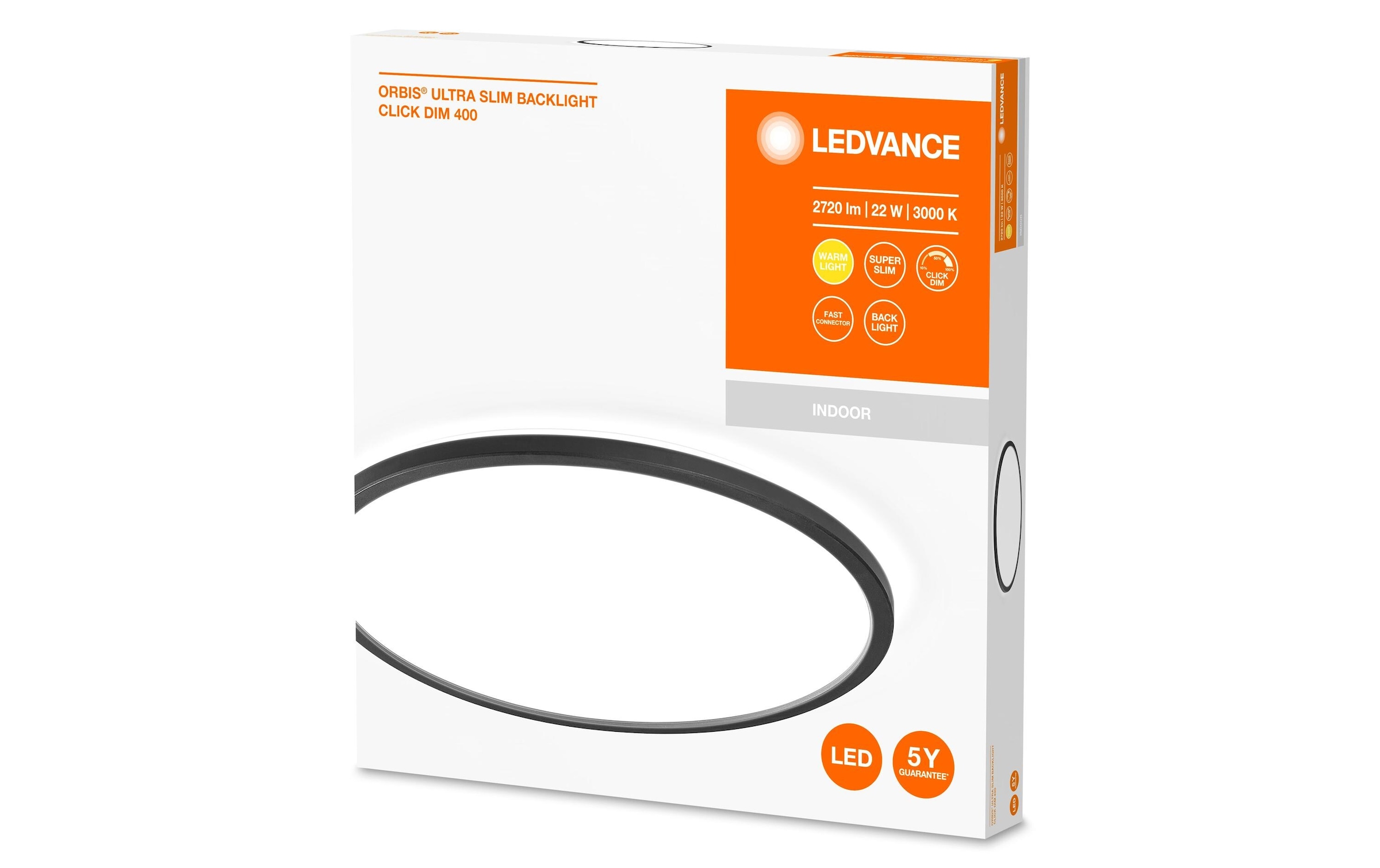 LED Deckenleuchte »Orbis Ultra Slim, Ø 40 cm, 3000K,« Warmweiss