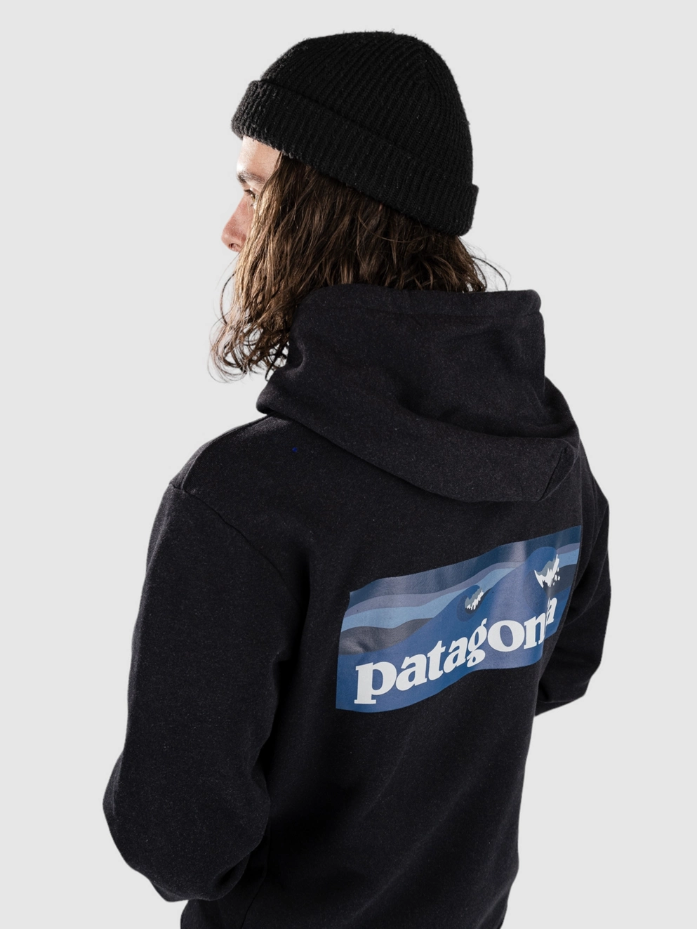 Patagonia Boardshort Logo Uprisal Hoodie ink black