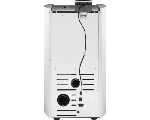 Rowi Ovale stalen witte pelletkachel 9,5 kW incl. wifi en afstandsbediening