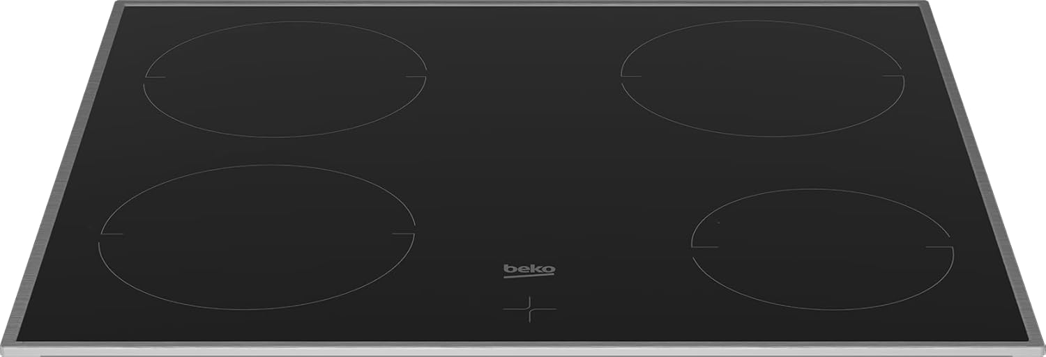 Beko BBUC12020X Einbau-Herd-Set, Multifunktionsofen mit 4 Heizarten und Glaskeramik-Kochfeld, SteamShine-Reinigung, herausnehmbare Vollglas-Innentür, Schwarz/Edelstahl