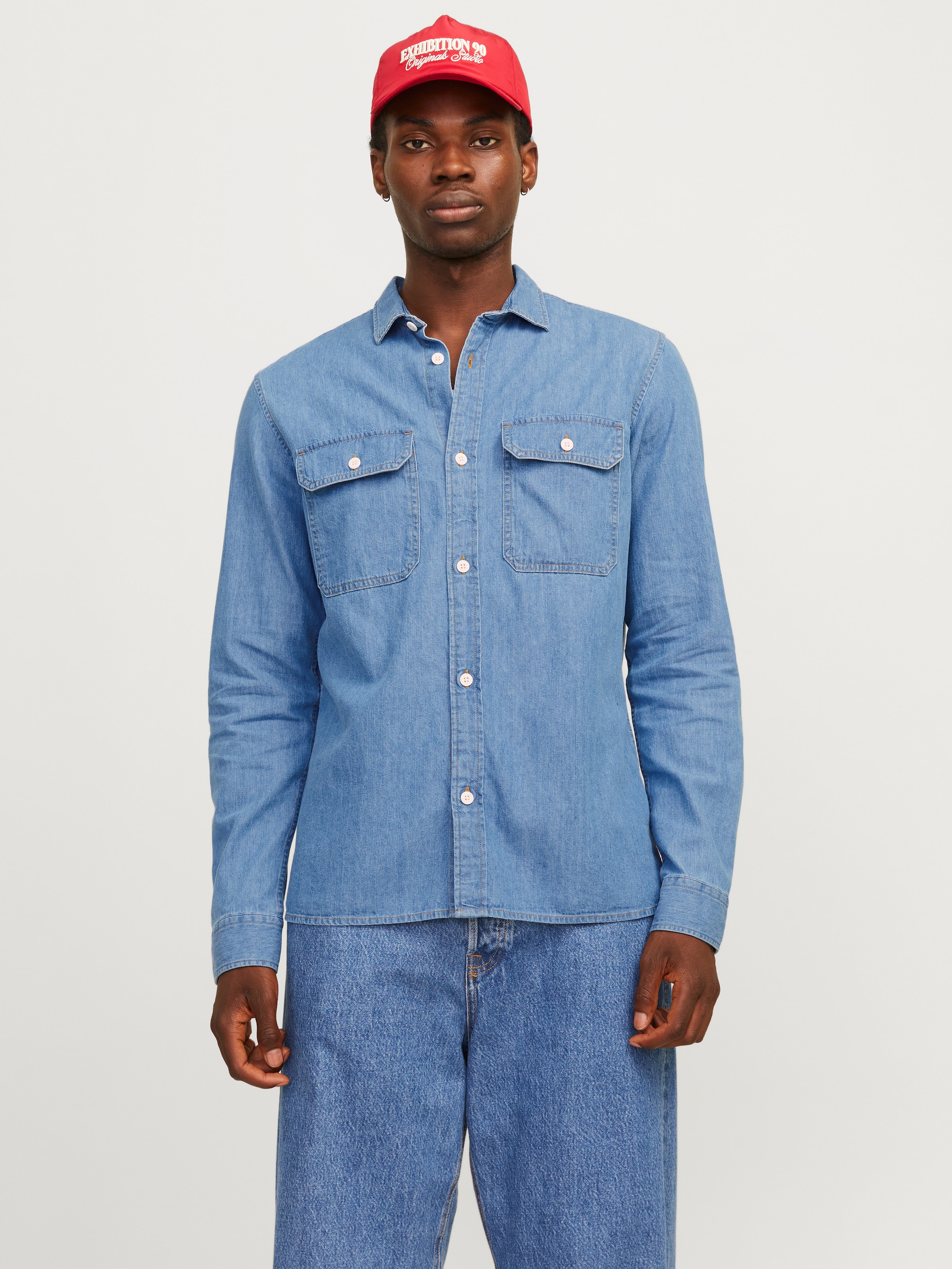 Jack & Jones Langarmhemd »JJETRAVIS SHIRT LS NOOS«, mit Brusttaschen