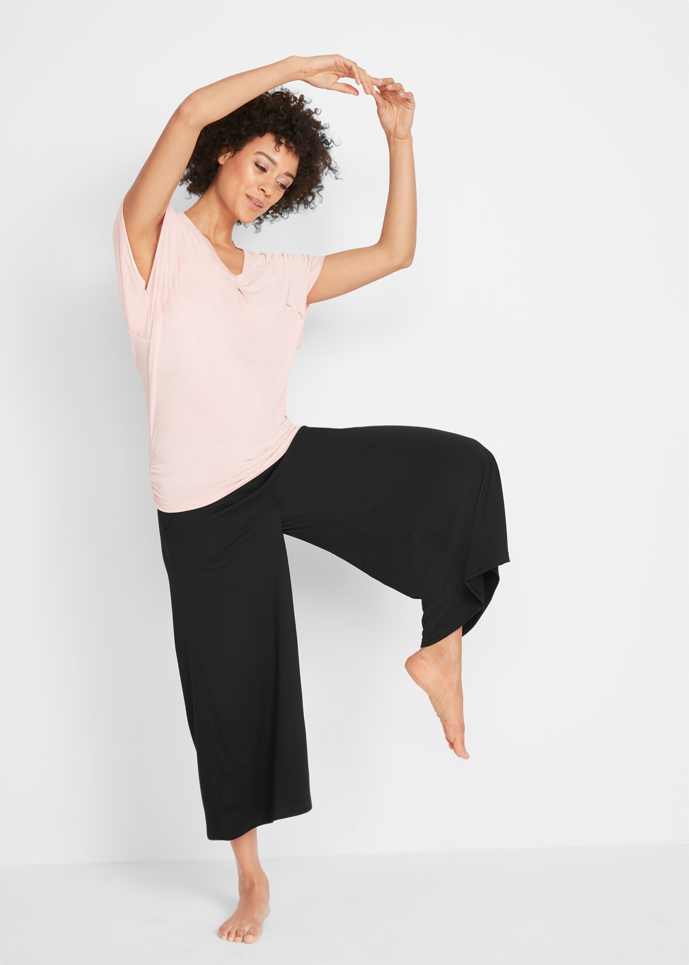 bonprix Culotte  Loungewear Culotte mit weitem Bein
