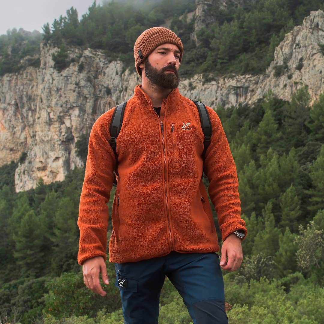 Canyon Full-zip Pile Fleece Herre Terracotta Brown