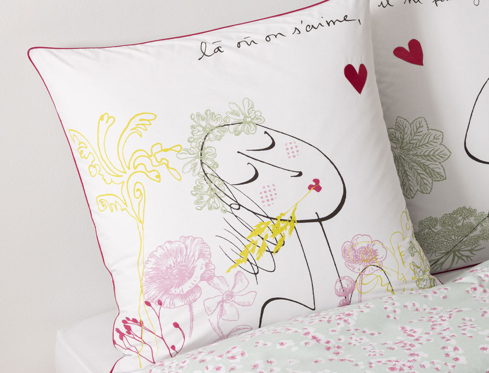 Taie d'oreiller-Le linge amoureux
