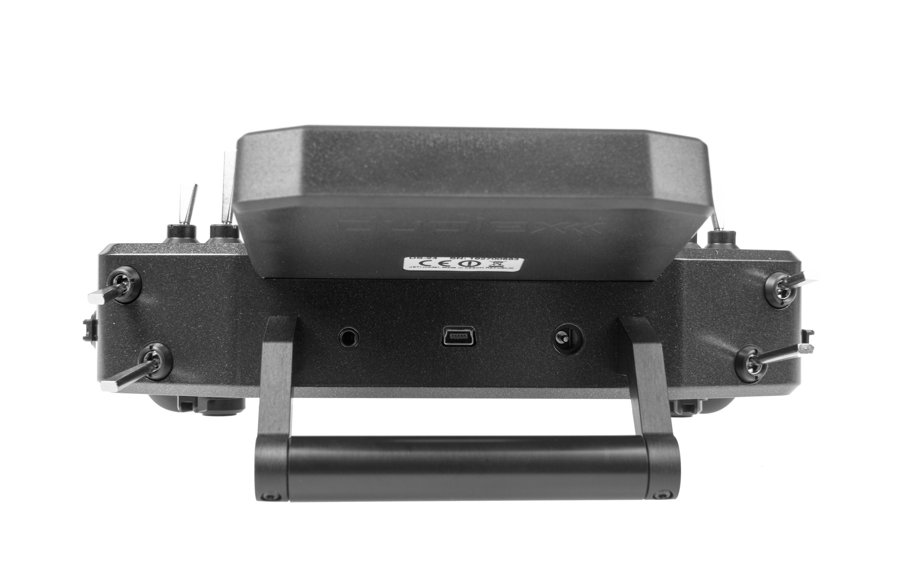 Fernsteuerung DS-24 Carbon Line Dark Blue 24 Kanal Duplex EX<br>Professioneller 24-Kanal Sender mit Geber auf Rückseite und Carbon-Frontplatte