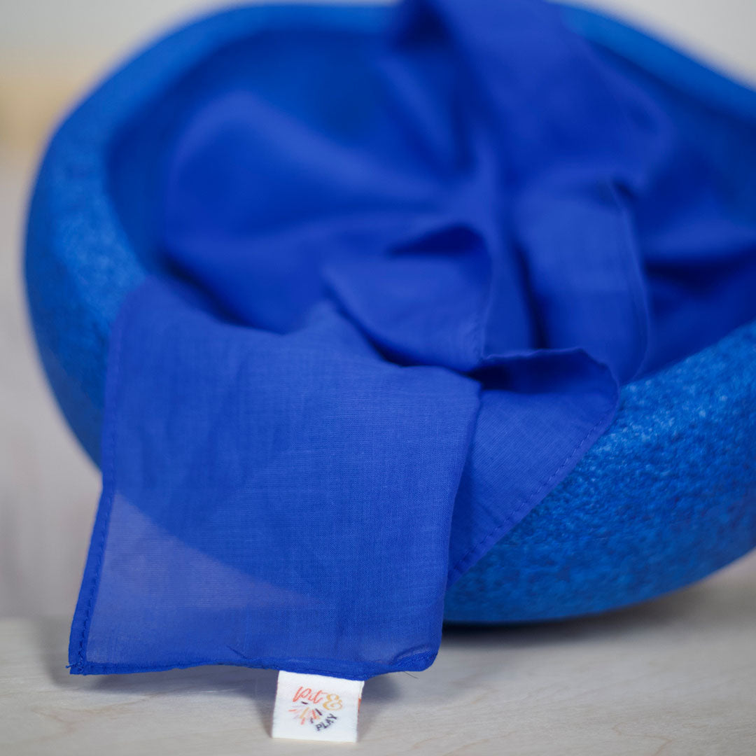 pit and play speeldoek regenboog - blauw - 48x48 cm