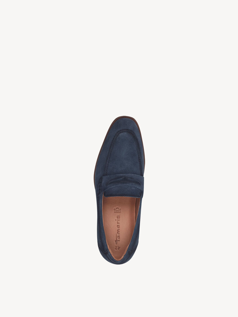 Leren Instappers - blauw