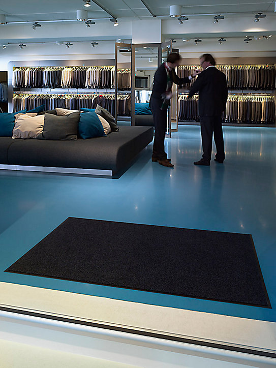 Tapis absorbant polyamide noir prisma 90 x 130 cm