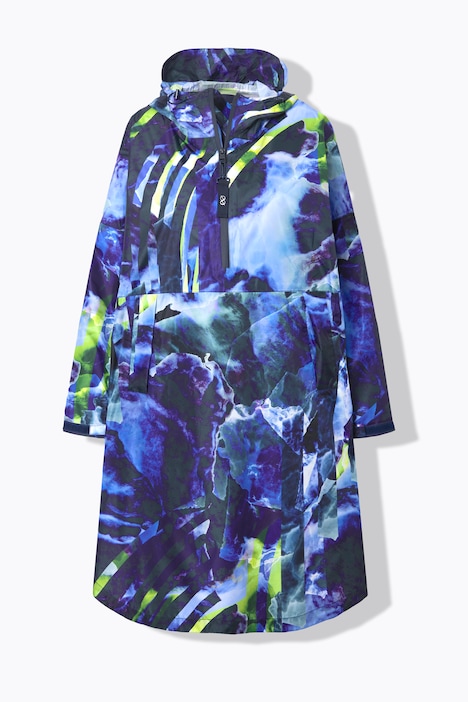 Funktions-Regencape, Unisex, Print, Kapuze