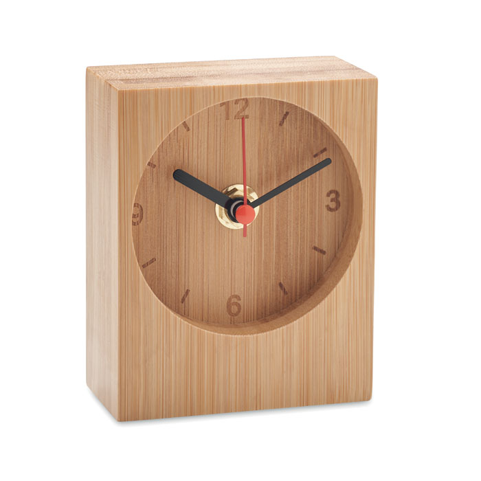 GiftRetail MO2353 - CLAMBU Horloge de table en bambou