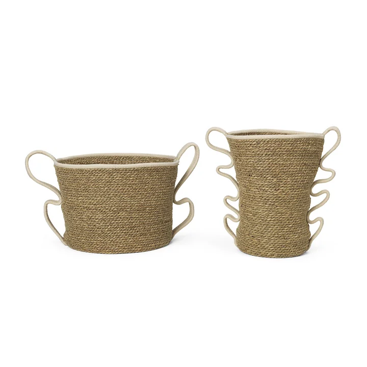 Ferm Living - Verso Korb, off-white (2er-Set)