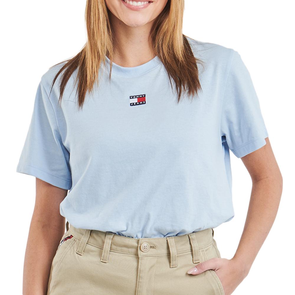 Tommy Hilfiger T-shirt Bleu Femme Tommy Hilfiger Badge