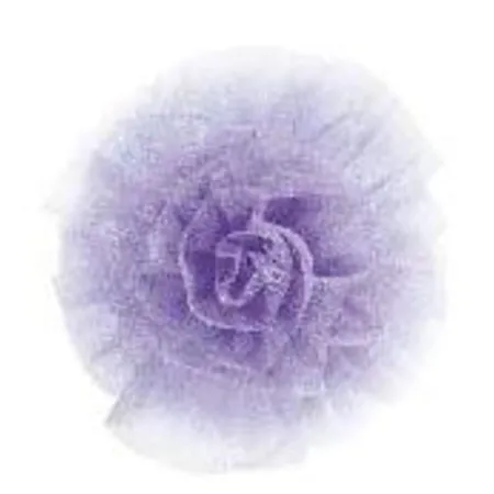 Nestler Rosette aus Organza, 14cm, sortiert