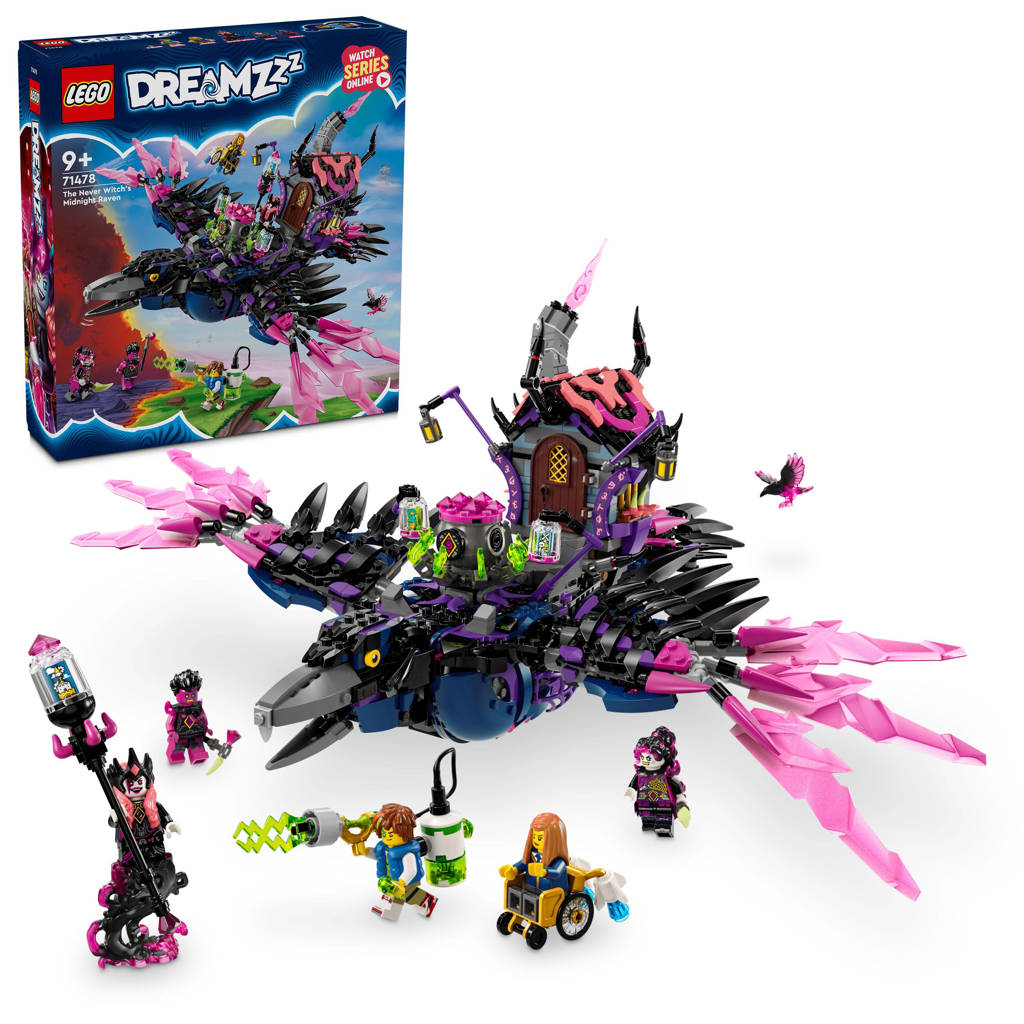Raven, spider and hut2-in-1 De Middernachtraaf van de Neder Heks Dieren Speelgoed voor Kinderen 71478 DREAMZzz