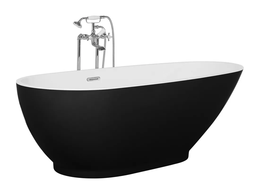 Baignoire îlot noir 173 cm GUIANA