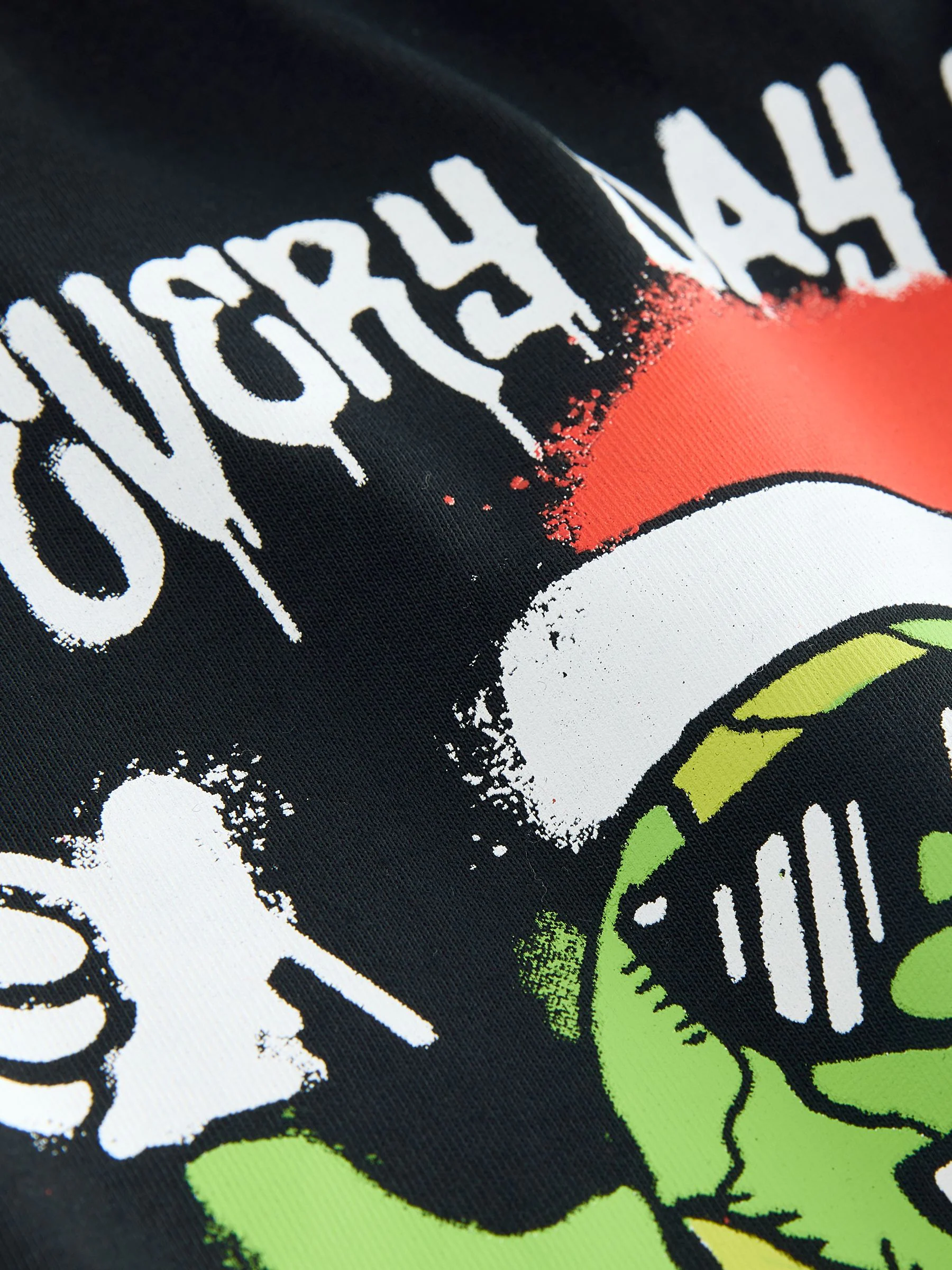 Zwart Graffiti Brussel - Kerstmis T-shirt met Lange mouwen (3-16jr)
