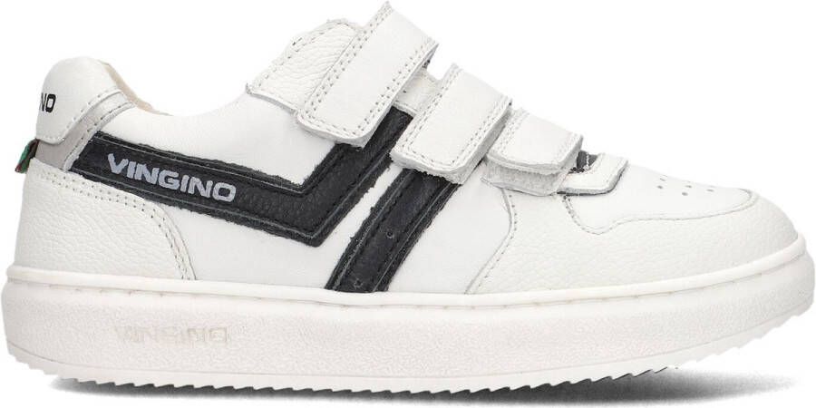 Vingino Noah Low Velcro Lage sneakers Leren Sneaker Jongens Wit