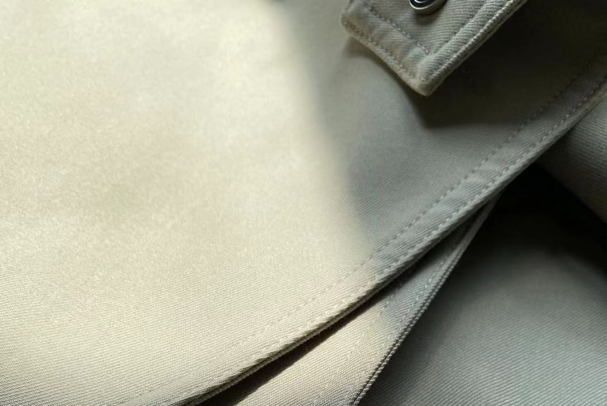 Ango - Trenchcoat met kraag en enkele rij knopen