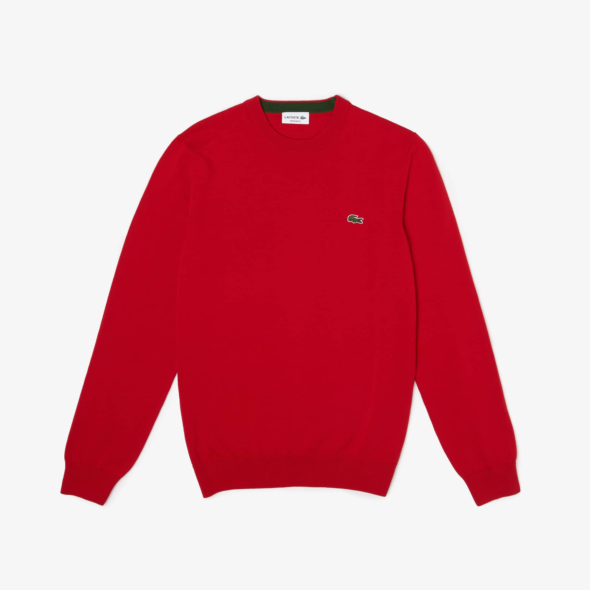 Herren Baumwollpullover Pullover - Rot - Lacoste - Herren