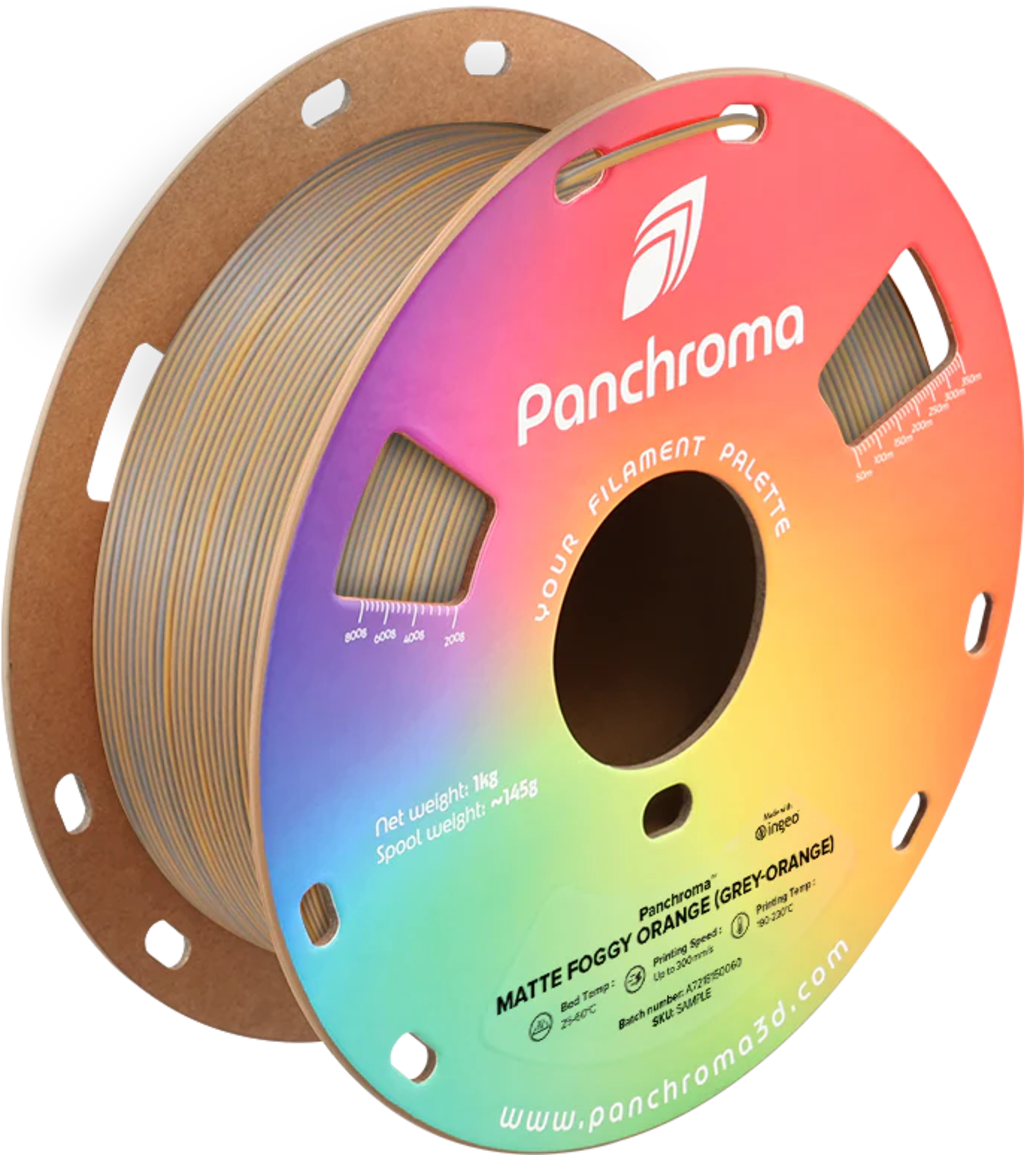 Polymaker  Panchroma™ PLA Dual Matte Foggy Orange (Grey-Orange), 1,75 mm / 1000 g    Zwei Farben, ein Meisterwerk in Foggy Orange