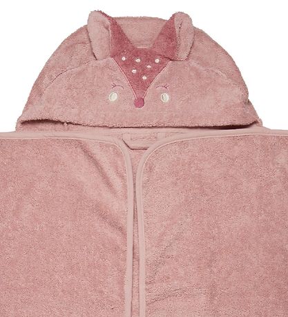 Pippi Baby Kapuzentuch - 70x120 cm - Misty Rose m. Fuchs
