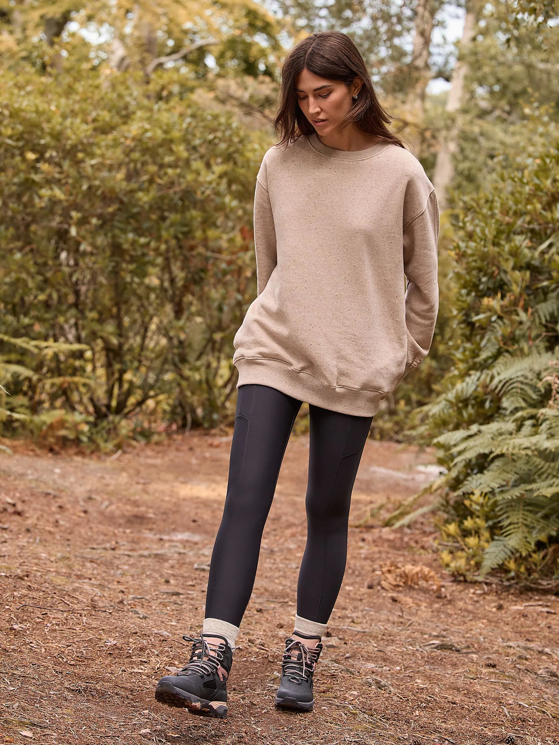 Zwart - Outdoor Fleece Lined Warm Handle Leggings