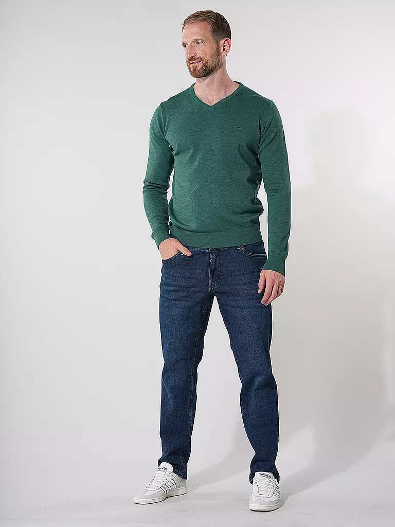 FYNCH HATTON Pullover dunkelgrün