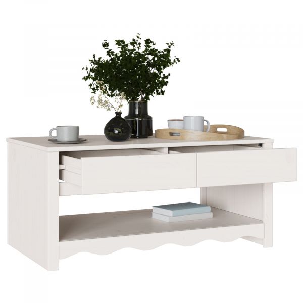 vidaXL Oyster White Madeira Média Mesa de Café Retangular Moderna - 2142979256