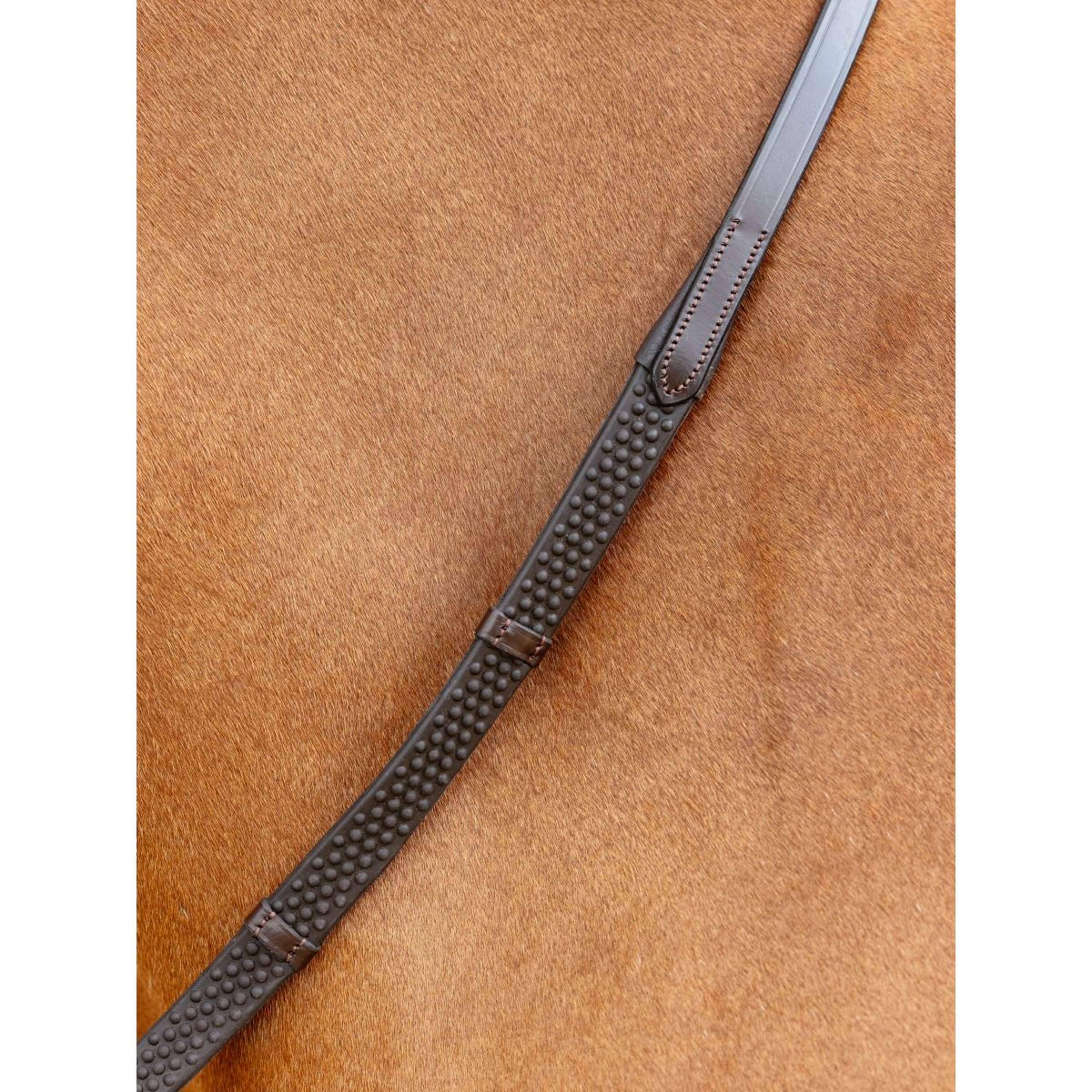 LeMieux Teugels Soft Rubber with Stoppers Havana/Brass