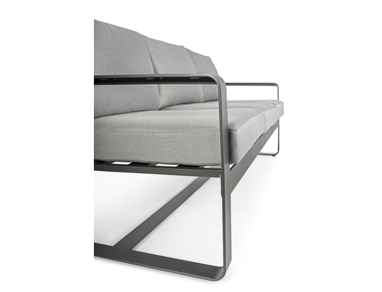 CONCEPT1 - Canapé extérieur Merrigan anthracite 3PL 194 x 78 x h73 cm