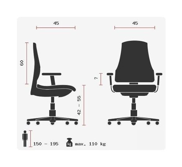 Profi Bürostuhl MELBOURNE AL X3 Stoff mit Armlehnen Topstar