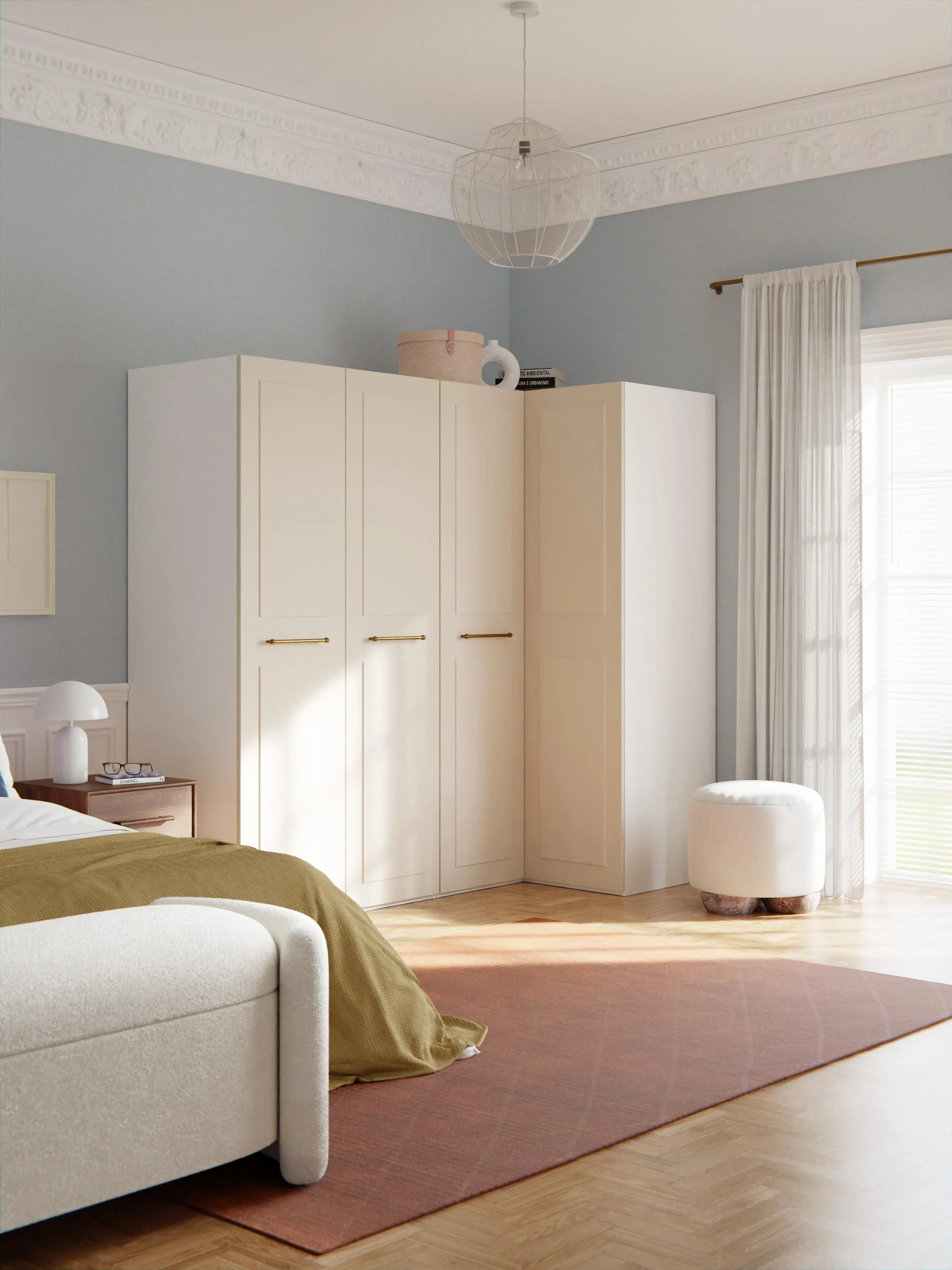 Modulaire hoekkast Charlotte, 215 cm, in verschillende formaten