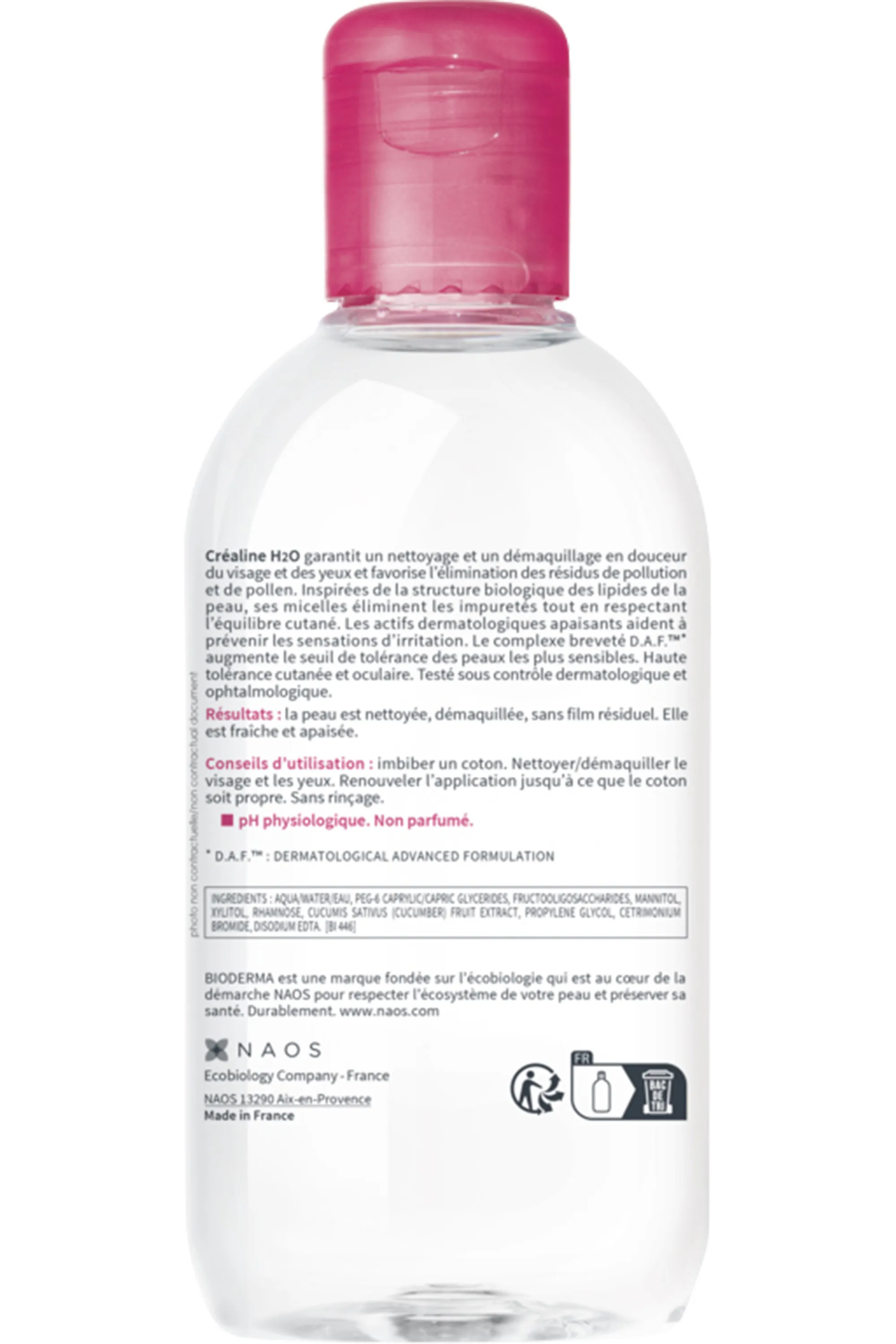 Bioderma Eau Micellaire démaquillante Créaline H2O-100 ml