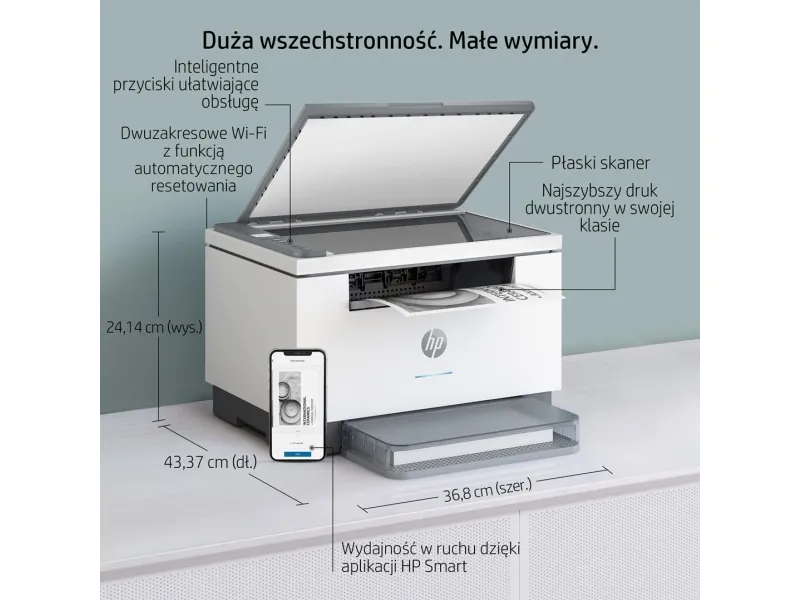 HP LaserJet MFP M234dw - Multifunktionsprinter - S/H - laser - Legal (216 x 356 mm) (original) - Legal (medie) - op til 29 spm (kopiering) - op til 29 spm (udskriver) - 150 ark - USB 2.0, LAN, Wi-Fi(n) - lys basalt
