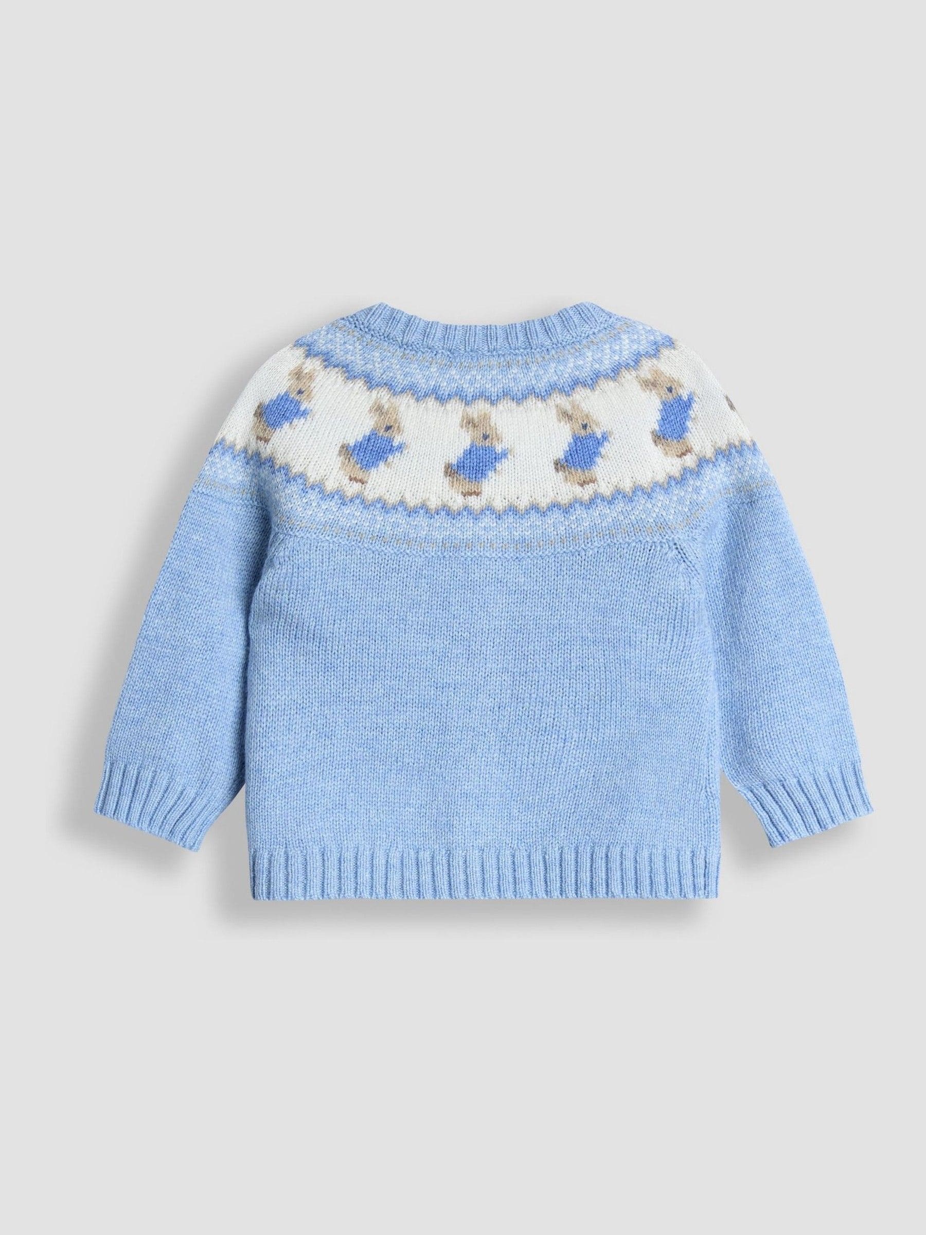 JoJo Maman Bébé Peter Rabbit™ Fairisle Knit Cardigan & Bottom Set