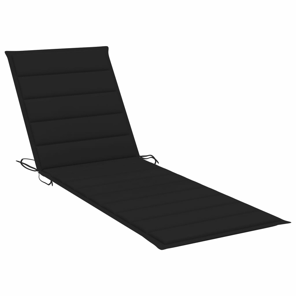 Transat chaise longue bain de soleil lit de jardin terrasse meuble d'extérieur 2 places avec coussin acacia solide et acier 0