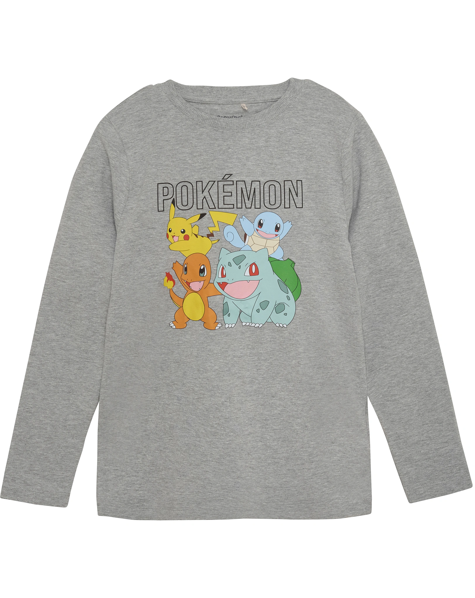 Langarmshirt PIKACHU in light grey melange