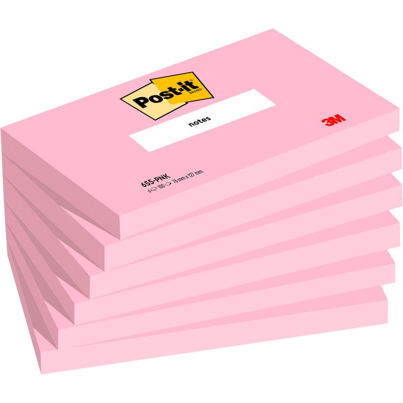 Notes repositionnables rose Post-it - bloc de 100 feuilles