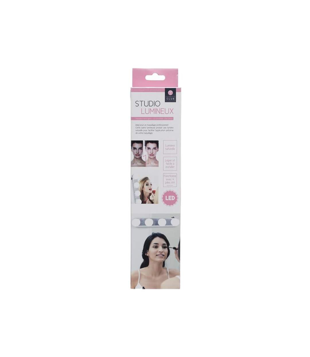 Paris Prix - Barre Lumineuse Ventouse 4 Ampoules 30cm Blanc