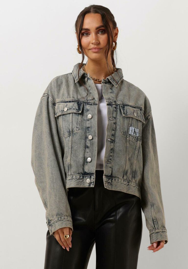 CALVIN KLEIN blauwe calvin klein spijkerjas boxy denim jacket