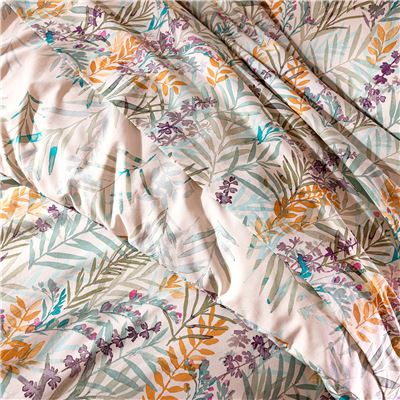 Linge de lit feuillage aquarelle