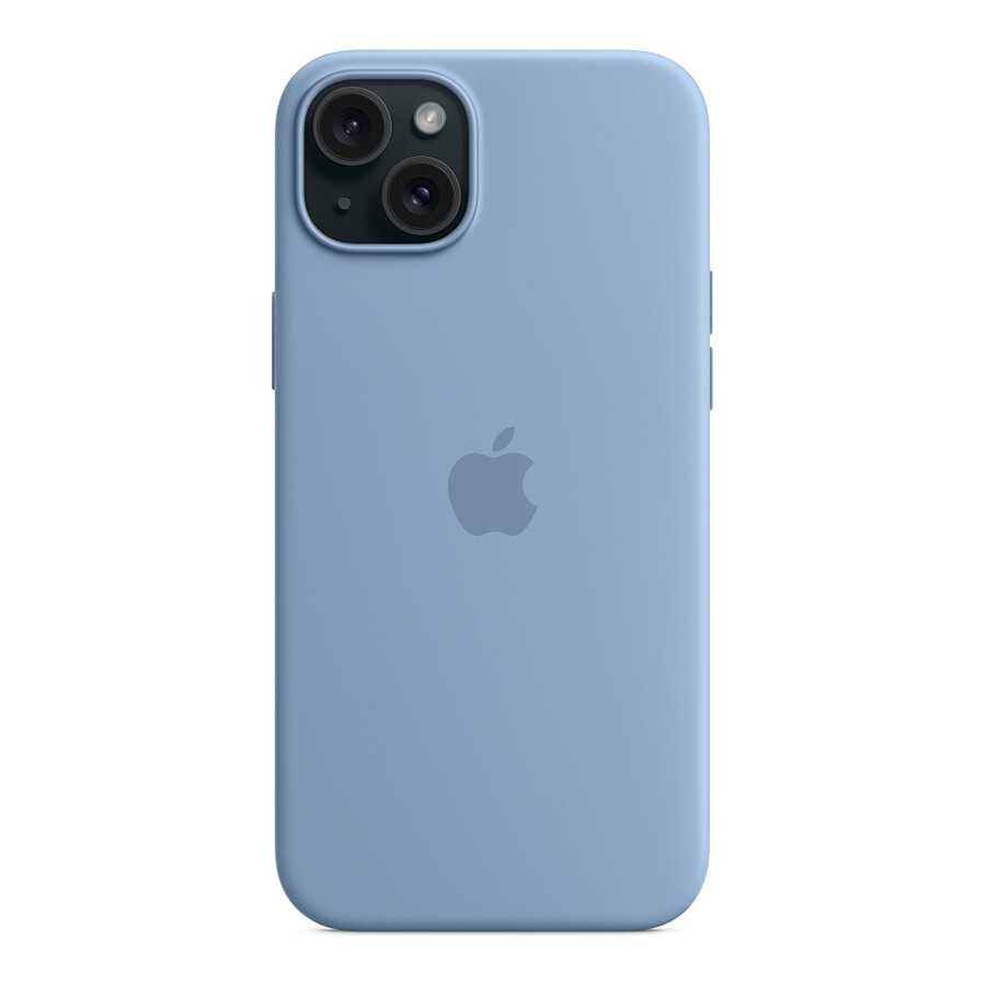 Apple Coque en silicone avec MagSafe pour iPhone 15 Plus - Bleu d'hiver